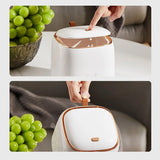Small Desktop Wastebasket Paper Basket Mini Office Organizer for Desk Storage - White - Extra Image