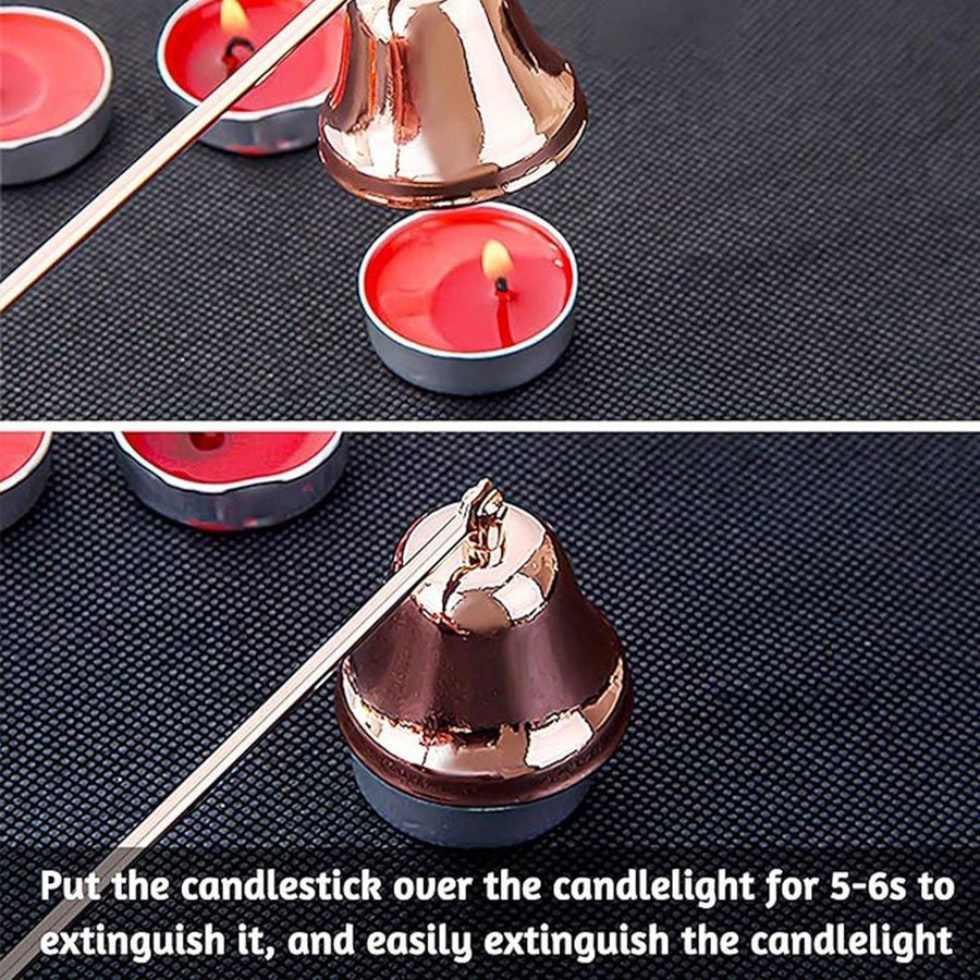 Stainless Steel Candle Flame Snuffer Candle Stopper Wick Snuffer Home Candle Tool - Silver