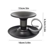 2pcs European Iron Candle Holders for Candlelight Dinner Decorative Lighting - Gold