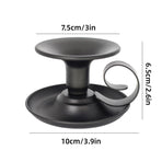 2pcs European Iron Candle Holders for Candlelight Dinner Decorative Lighting - Gold