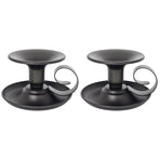 2pcs European Iron Candle Holders for Candlelight Dinner Decorative Lighting - Gold