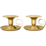 2pcs European Iron Candle Holders for Candlelight Dinner Decorative Lighting - Gold - Close-Up Angle
