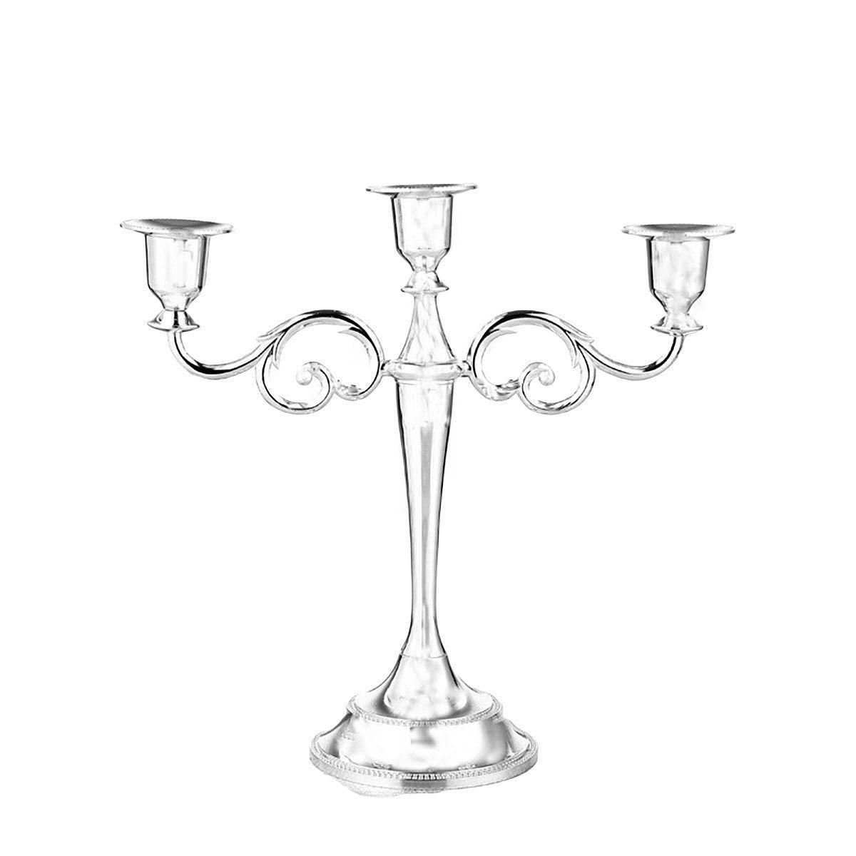3/5 Arms Alloy Candle Holder Stand Candlesticks Candelabra Wedding Home Decor - 3-Bronze