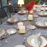 4pcs Iron Plate Candle Holder Aroma Base Tray for Decorative Candle Stand Set - Black - Top-Down View