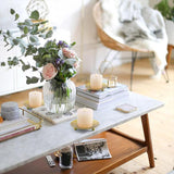 4pcs Iron Plate Candle Holder Aroma Base Tray for Decorative Candle Stand Set - Black - 45-Degree Angle