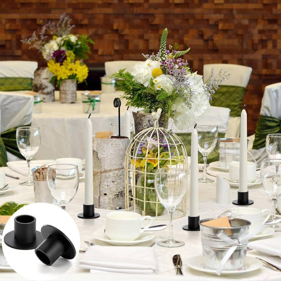 Iron Candle Holder Round Taper Candlestick Holder For Table Centerpiece Decor