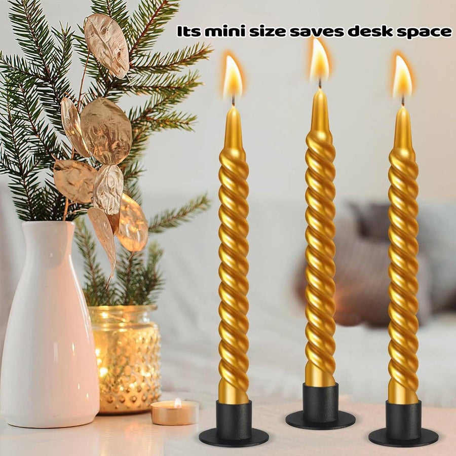 Iron Candle Holder Round Taper Candlestick Holder For Table Centerpiece Decor