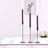 Set of 3 Decorative Candlestick Holder Candle Stand for Wedding / Dinner / Party - French Gold - Extra Image
