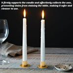 4pc Retro Metal Candle Holder Set Iron Rustproof Home Wedding Table