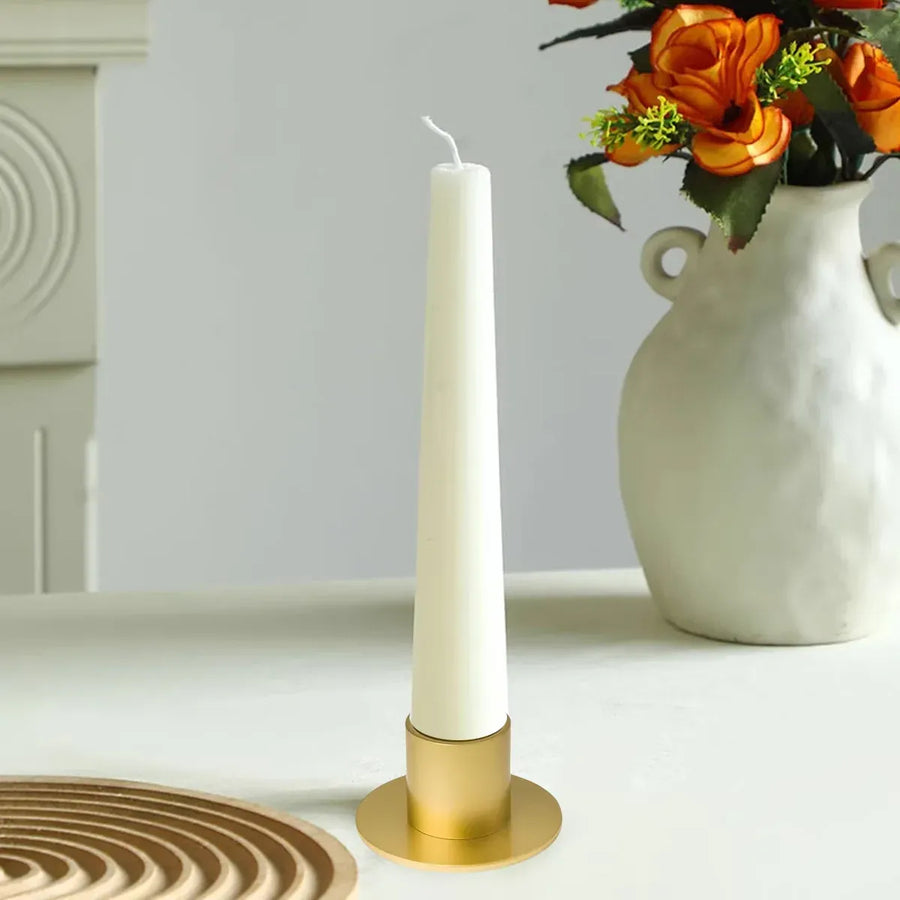 4pc Retro Metal Candle Holder Set Iron Rustproof Home Wedding Table
