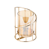 Wrought Iron Candle Holder Romantic Candlestick Ornament Dinner Table Decor Prop - S - Rear View