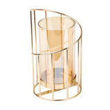 Wrought Iron Candle Holder Romantic Candlestick Ornament Dinner Table Decor Prop - S - Close-Up Angle