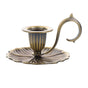 Retro Handheld Candlestick Holder European Style Candle Stand Metal Candlestick - Gold