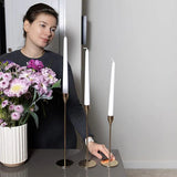 Set of 3 Decorative Candlestick Holder Candle Stand for Wedding / Dinner / Party - Gold - Extra Image