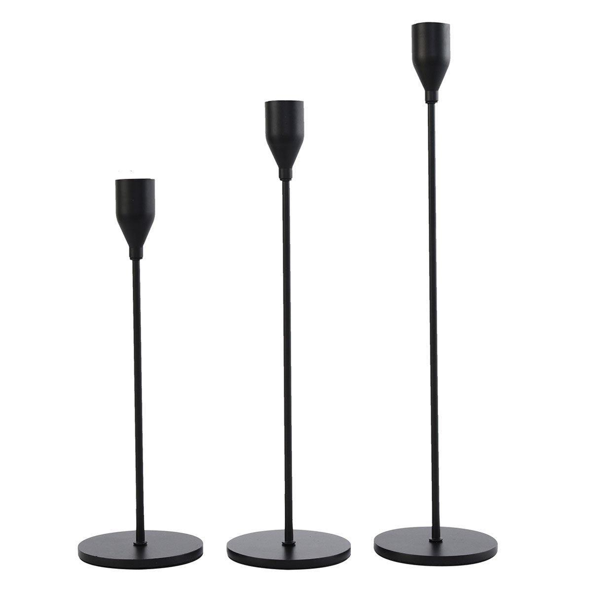 Set of 3 Decorative Candlestick Holder Candle Stand for Wedding / Dinner / Party - Gold