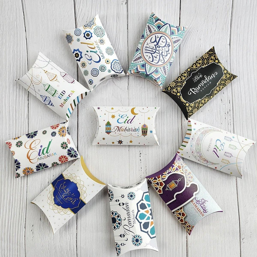 Assorted Eid and Ramadan Pillow Gift Boxes - 50 Pieces