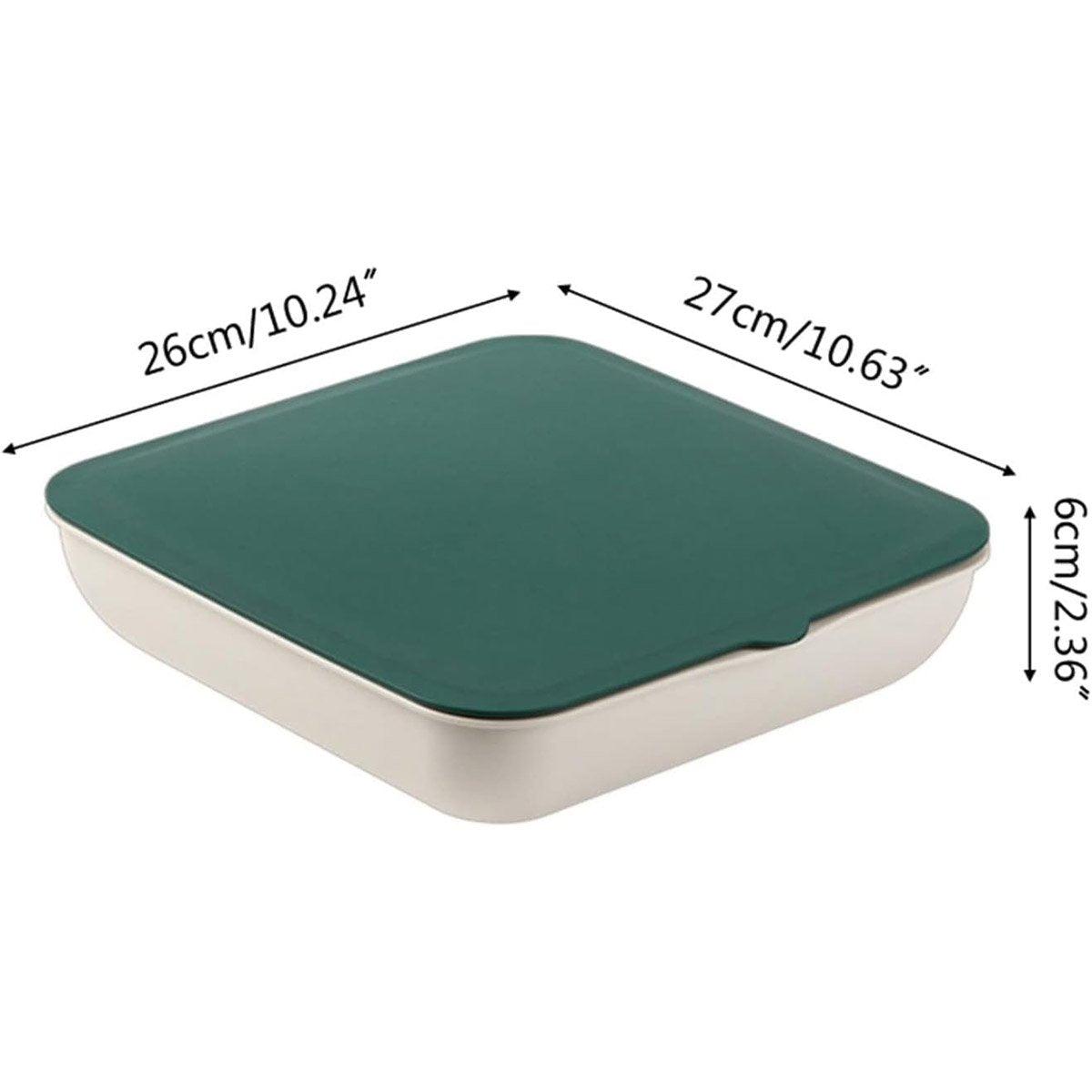 Plastic Fruit Plate Candy Box Dried Fruit Storage Box Snacks Nuts Tray Holder - Green