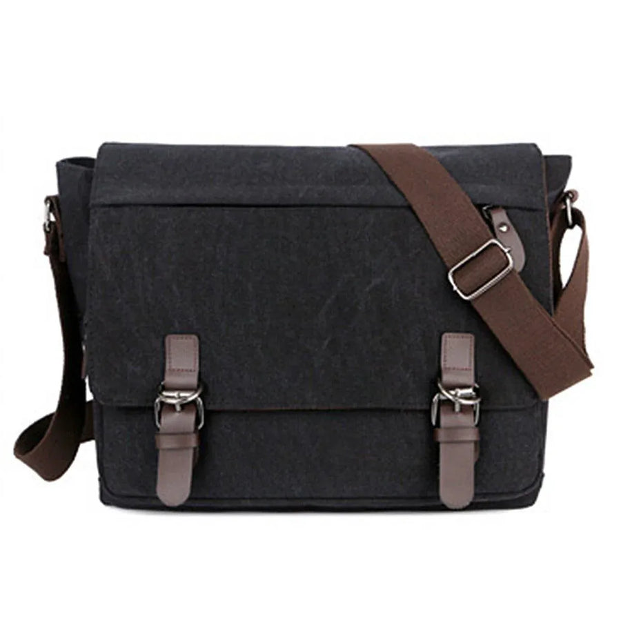 Canvas Messenger Shoulder Bag Large Capacity Crossbody Travel Work Handbag
