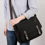 Canvas Messenger Shoulder Bag Large Capacity Crossbody Travel Work Handbag