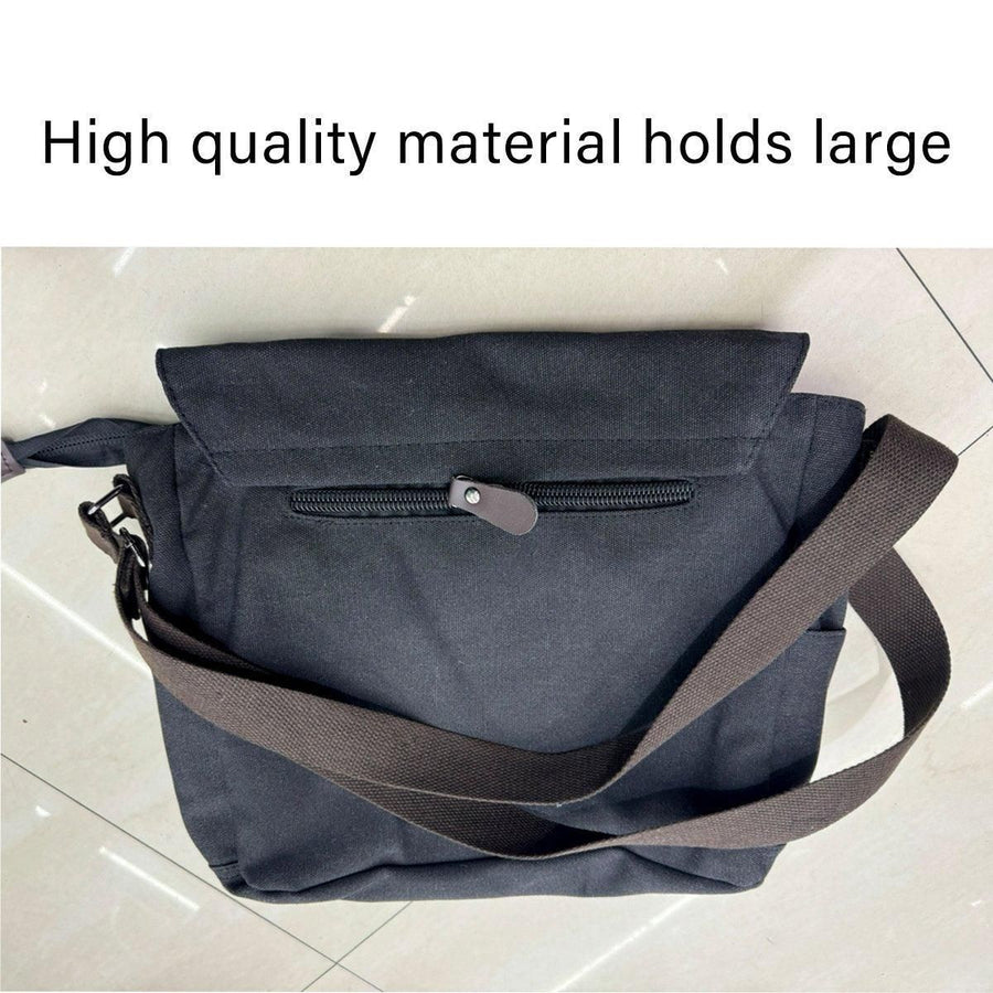 Canvas Messenger Shoulder Bag Large Capacity Crossbody Travel Work Handbag