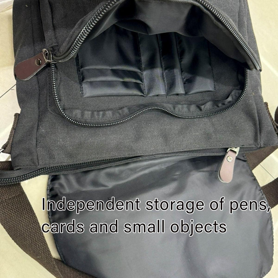 Canvas Messenger Shoulder Bag Large Capacity Crossbody Travel Work Handbag
