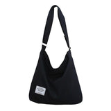 Womens Large Canvas Handbag Ladies Travel Messenger Shoulder Bag Hobo Tote Purse - Light Grey - Close-Up Angle
