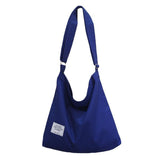 Womens Large Canvas Handbag Ladies Travel Messenger Shoulder Bag Hobo Tote Purse - Light Grey - Extra Image