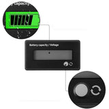 Lcd 12V-48V Battery Capacity Indicator Voltage Voltmeter Monitor Meter Caravan - Side View