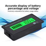 Lcd 12V-48V Battery Capacity Indicator Voltage Voltmeter Monitor Meter Caravan - Top-Down View