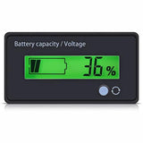 Lcd 12V-48V Battery Capacity Indicator Voltage Voltmeter Monitor Meter Caravan - Rear View
