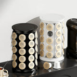 Coffee Pod Carousel Organiser 40 Capacity Rotating for Coffee Bar - Close-Up Angle
