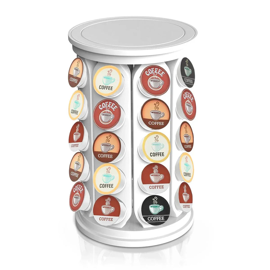 Coffee Pod Carousel Organiser 40 Capacity Rotating for Coffee Bar