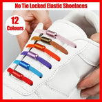 No Tie Locked Elastic Shoelace Shoe Lace Lazy Laces Sports Sneakers - Green
