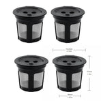 4PCS 3 Hole K-Cup Coffee Capsule Coffee Maker Reusable Filter For Keurig Brewers