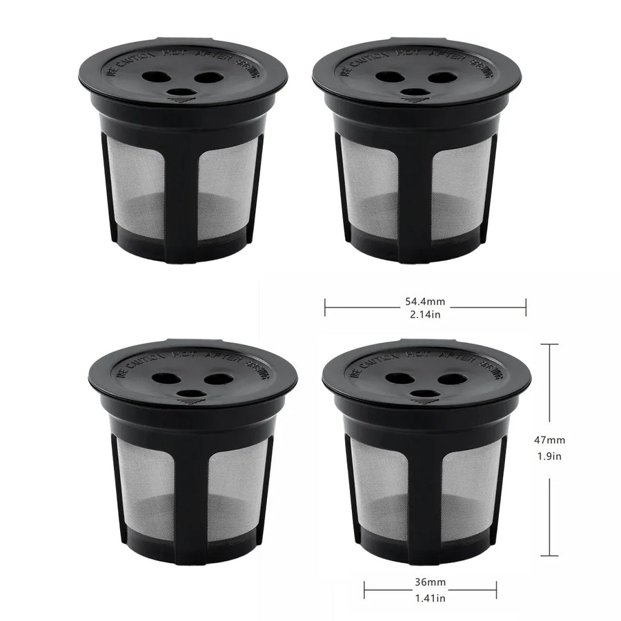 4PCS 3 Hole K-Cup Coffee Capsule Coffee Maker Reusable Filter For Keurig Brewers