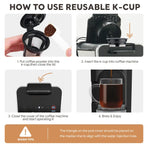 4PCS 3 Hole K-Cup Coffee Capsule Coffee Maker Reusable Filter For Keurig Brewers