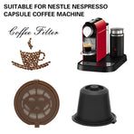 6PCS Reusable Coffee Capsule Coffee Filter Food Grade Fit Most Coffee Machines - Brown