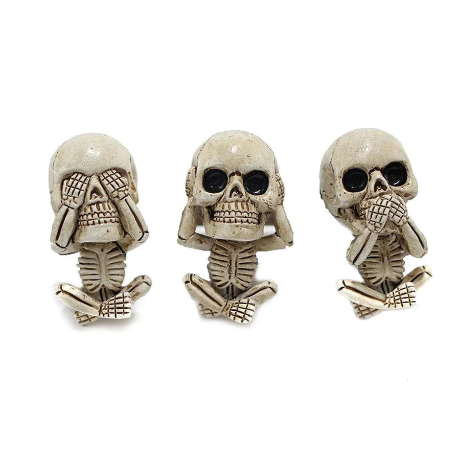 3pcs Ghost Head Car Decoration Accessories Halloween Ornament Vehicle Interior