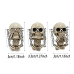 3pcs Ghost Head Car Decoration Accessories Halloween Ornament Vehicle Interior