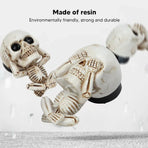 3pcs Ghost Head Car Decoration Accessories Halloween Ornament Vehicle Interior