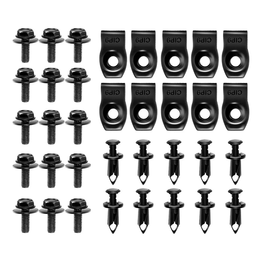 35PCS Auto Parts Screws Fender Bumper Fasteners Anti Rust Corrosion Resistant