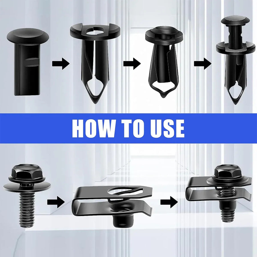 35PCS Auto Parts Screws Fender Bumper Fasteners Anti Rust Corrosion Resistant
