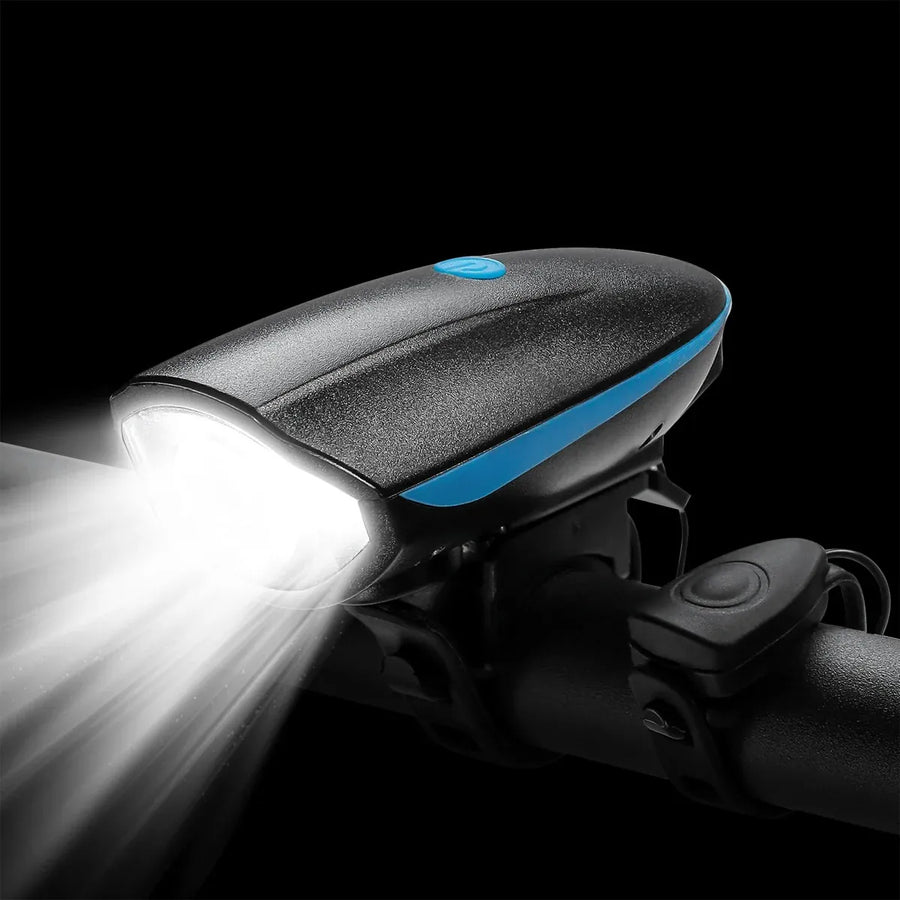1-Piece Rechargeable Bicycle Headlight with Horn