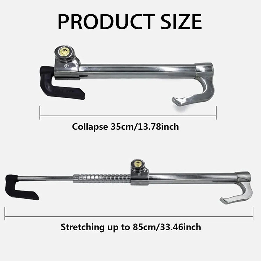 Car Hyperbolic Lock Core Extendable Double Hook Steering Wheel Lock Anti Theft