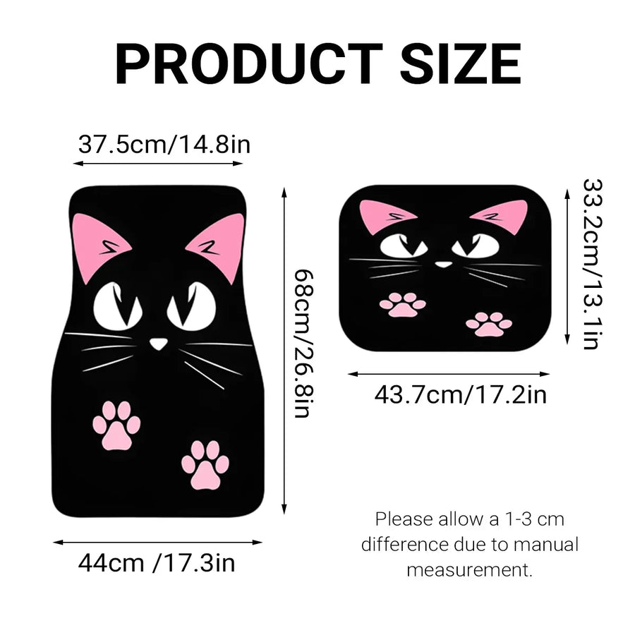 4pc Car Floor Mats Anti-Slip Waterproof Universal Fit Easy Clean