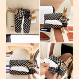 Car Tissue Box Cute Fabric Hanging Box for Car and Living Room Tissue Organizer