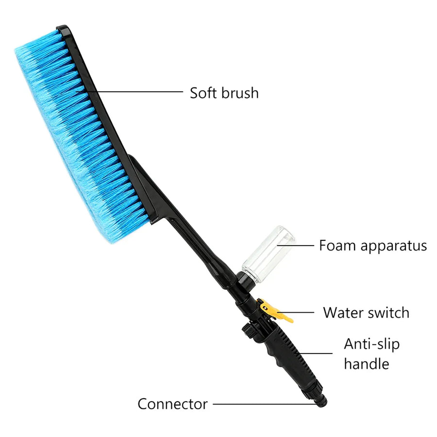 Car Wash Brush Hose Adapter Truck Cleaning Water Spray Nozzle Car Washing Care, image 4