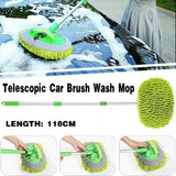 New Telescopic Car Brush Wash Soft Care Mop Vehicle Cleaning Window Adjustable - Car Brush Wash Mop - Front View