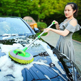 New Telescopic Car Brush Wash Soft Care Mop Vehicle Cleaning Window Adjustable - Car Brush Wash Mop - 45-Degree Angle