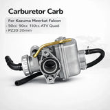 Off Road Motorcycle Atv Carburetor Fit 50/90/110Cc 20mm Engine Tuning Part - Top-Down View